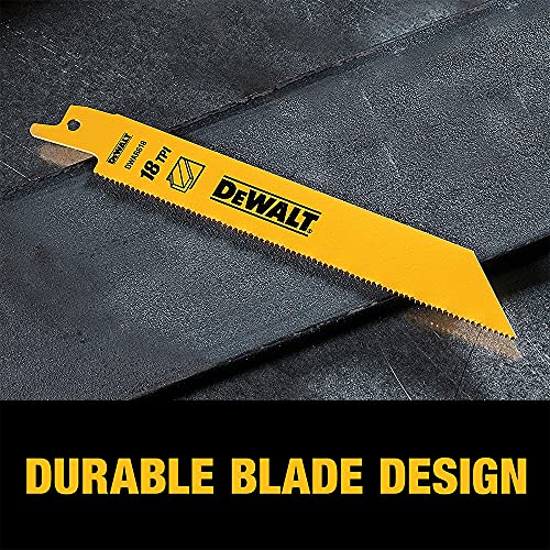 Reciprocating Saw Blade Set for Metal and Woodcutting, 6 Piece (DW4856)