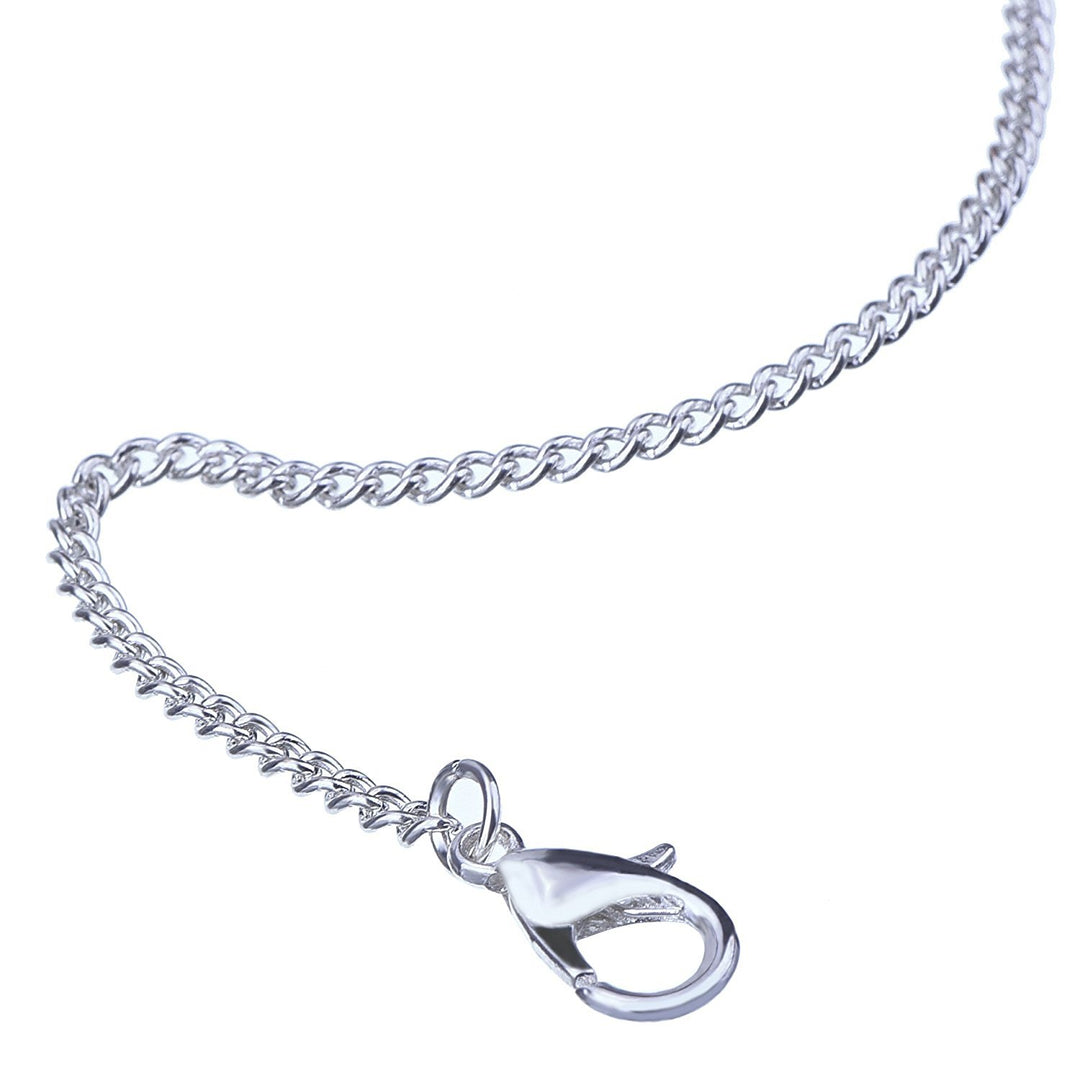 12 Pack Iron DIY Chain Necklaces Lobster Clasp Link Chain Necklaces Silver Plated (18 Inch)