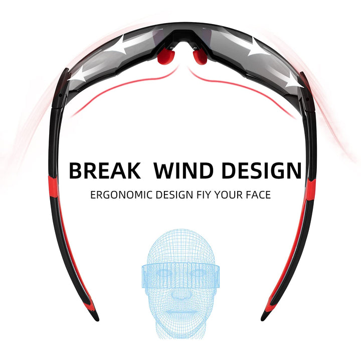 Photochromic Sunglasses for Men Cycling Sunglasses Sports Bike Glasses