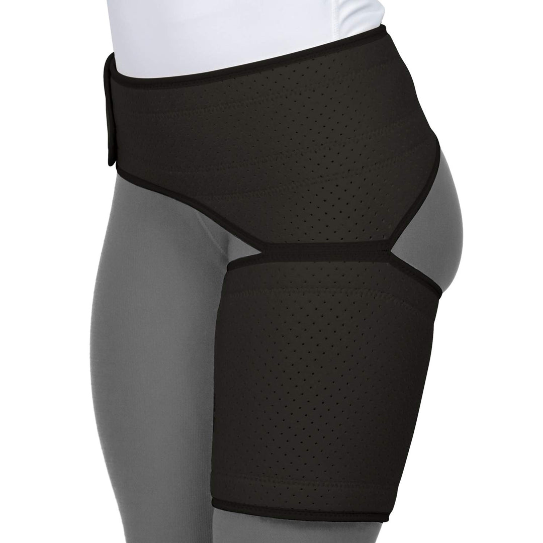 Hip and Groin Brace - Sciatica Brace - Bursitis Hip Pain Relief for Women and Men - Hip Flexor Compression Wrap Support - Thigh, Hamstring Recovery for Joints, Nerve Pulled Muscles and Arthritis