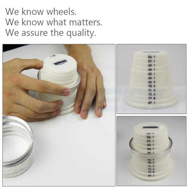 Hub Centric Rings, 66.6 to 57.1 Set of 4, Aluminium Alloy Hubrings 57.1 to 66.6, O.D:66.6mm I.D 57.1mm. A