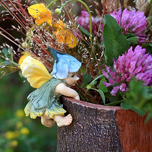 4282 Fairy Baby Flower Pot Hugger Figurines, Green