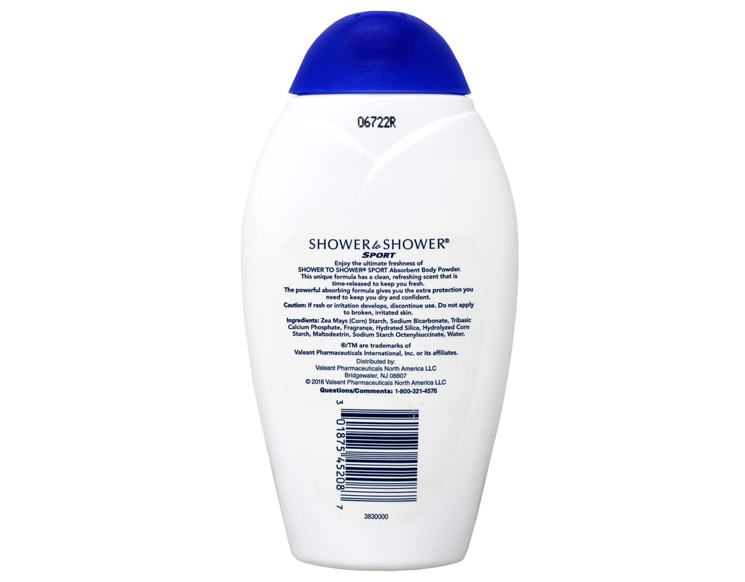 SHOWER TO SHOWER Body Powder Sport 8 oz