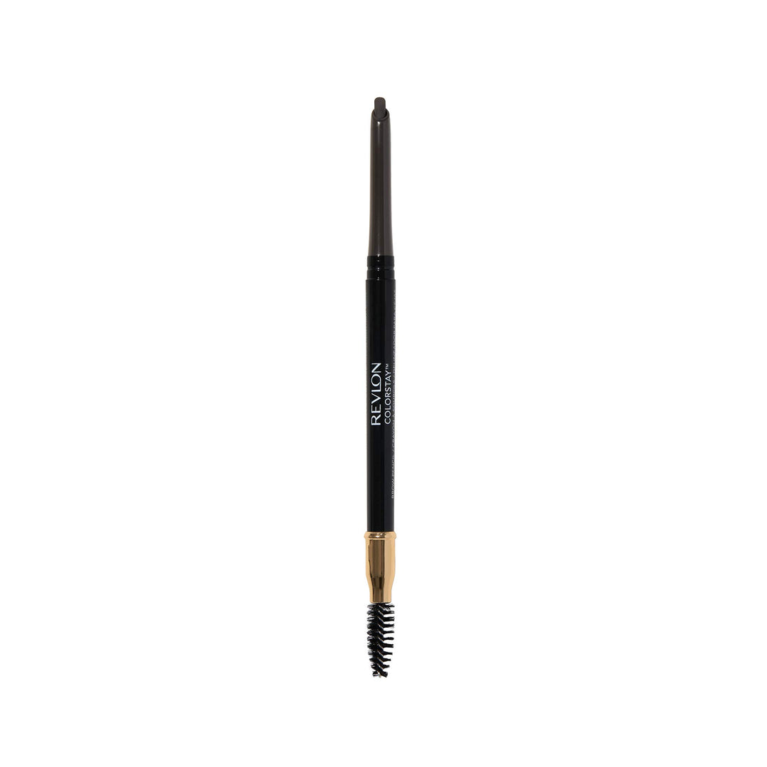 Revlon ColorStay Eyebrow Pencil with Spoolie Brush, Waterproof, Longwearing, Angled Tip Applicator for Perfect Brows, Soft Black (225)