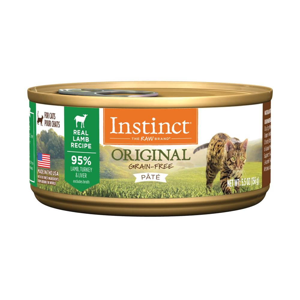 Original Grain Free Real Lamb Recipe Natural Wet Canned Cat Food by Nature's Variety, 5.5 Ounce (Pack of 12)