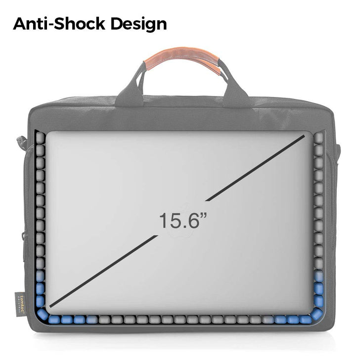 Protective Laptop Shoulder Bag for 15.6 Inch Universal HP Dell Acer ASUS Lenovo Laptop Chromebook Ultrabook, Multi-Functional Business Laptop Briefcase for 15 16 In MacBook Air/Pro M4/M3/M2/M1