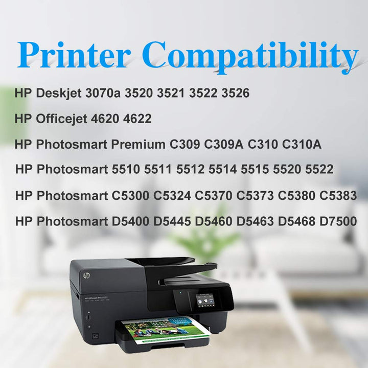 Compatible Ink Cartridge Replacement for HP 564 564XL for HP Photosmart 7510 7520 7525 6520 5520 6510 5510 7515 B8550 C6380 Premium C309a C410a Officejet 4620 4622 Deskjet 3520 3521 3522 (5-Pack)