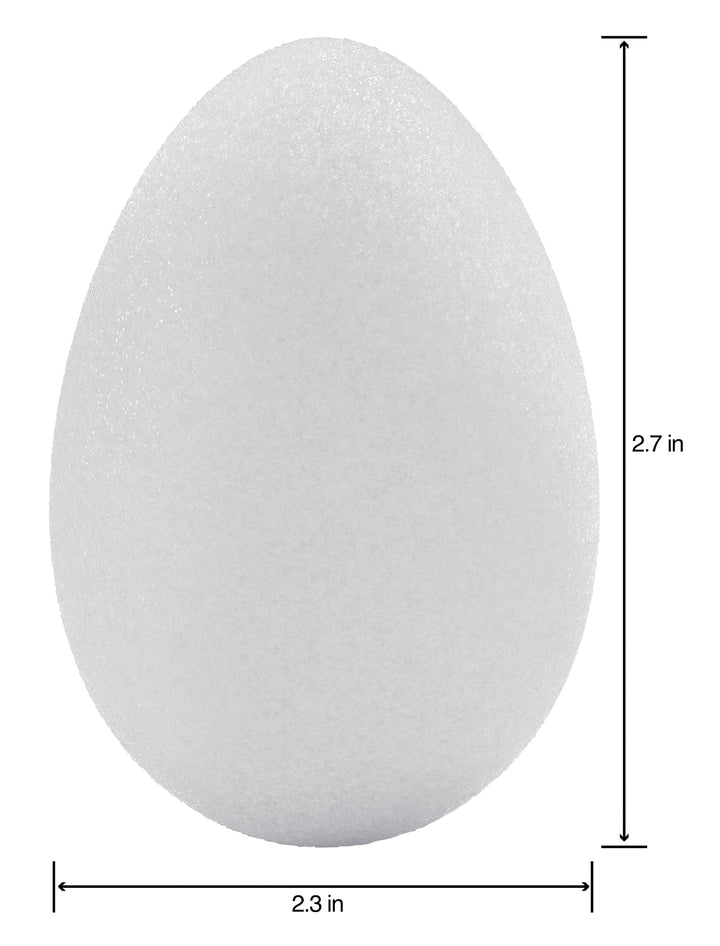 Styrofoam 4 Piece Egg 3.1 Inch x 2.3 Inch White