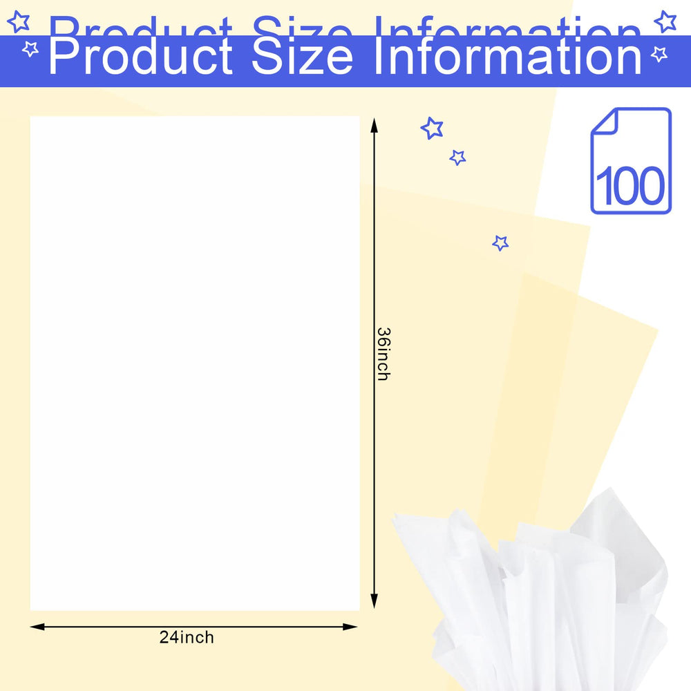 100 Sheets 24 x 36 Inch Acid Free Archival Tissue Paper for Clothing Storage Unbuffered No Acid Paper White No Lignin Tissue Paper for Storing and Preserving Clothes Textiles Linens Present Wrap
