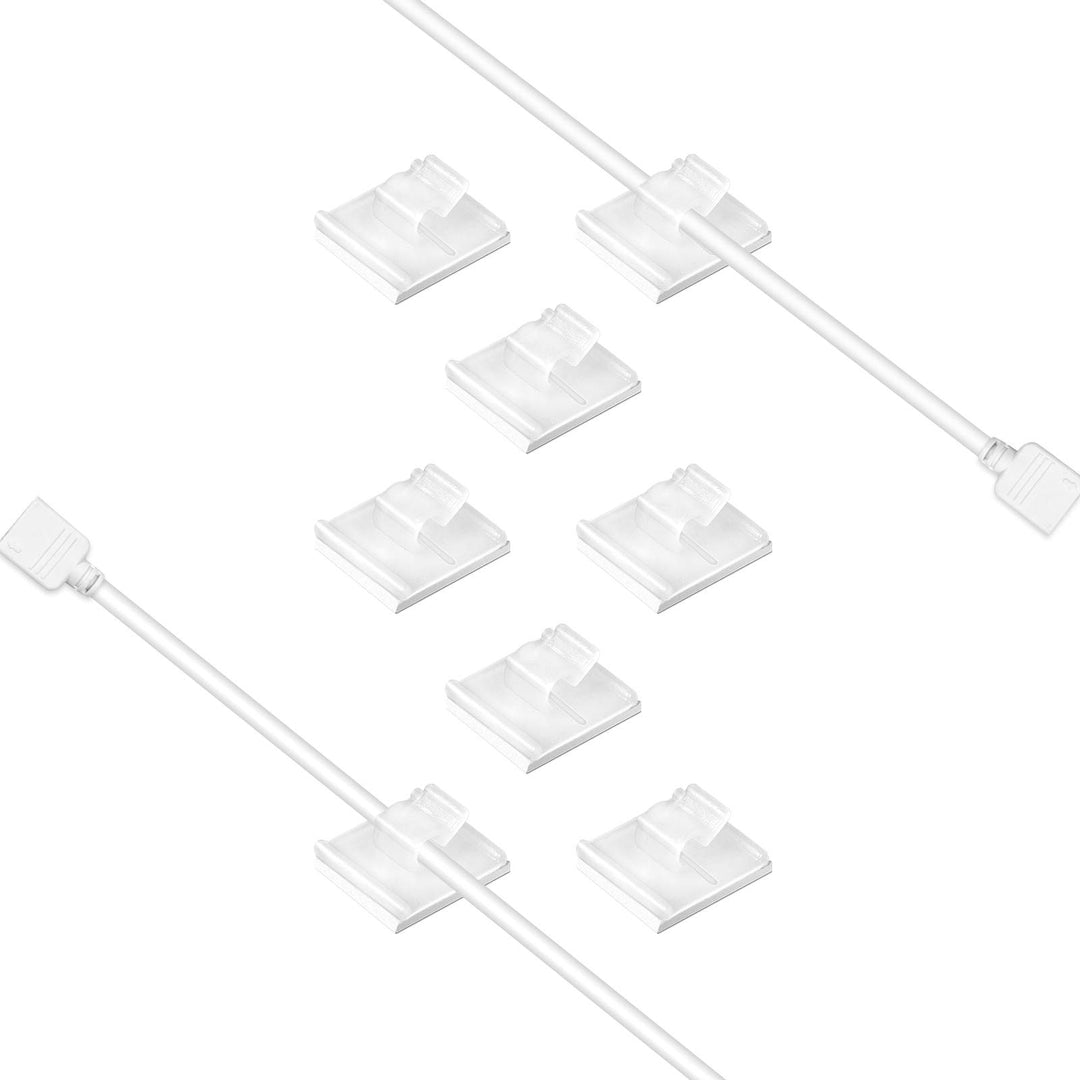2 Pack 2M 6.5ft RGB Extension Cable LED Strip Connector 4 Pin Solderless Strip Jumper Cables Kit with 4 Pack 4 Male Pin Connector for 5050 3528 RGB LED Strip Light
