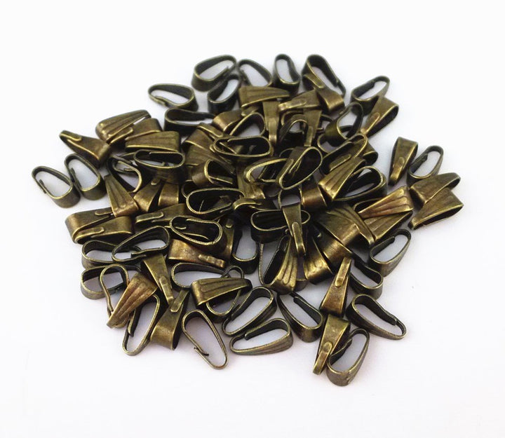 400pcs Mixed Color Snap Bail Hook Chain Connector Pendant Charms Clasps