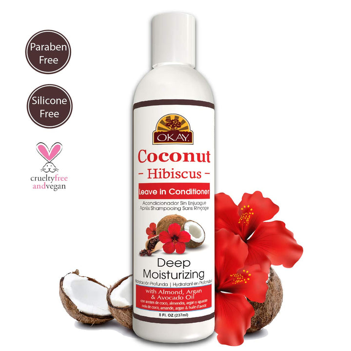 Coconut Leave In Conditioner Hibiscus 8 Ounce