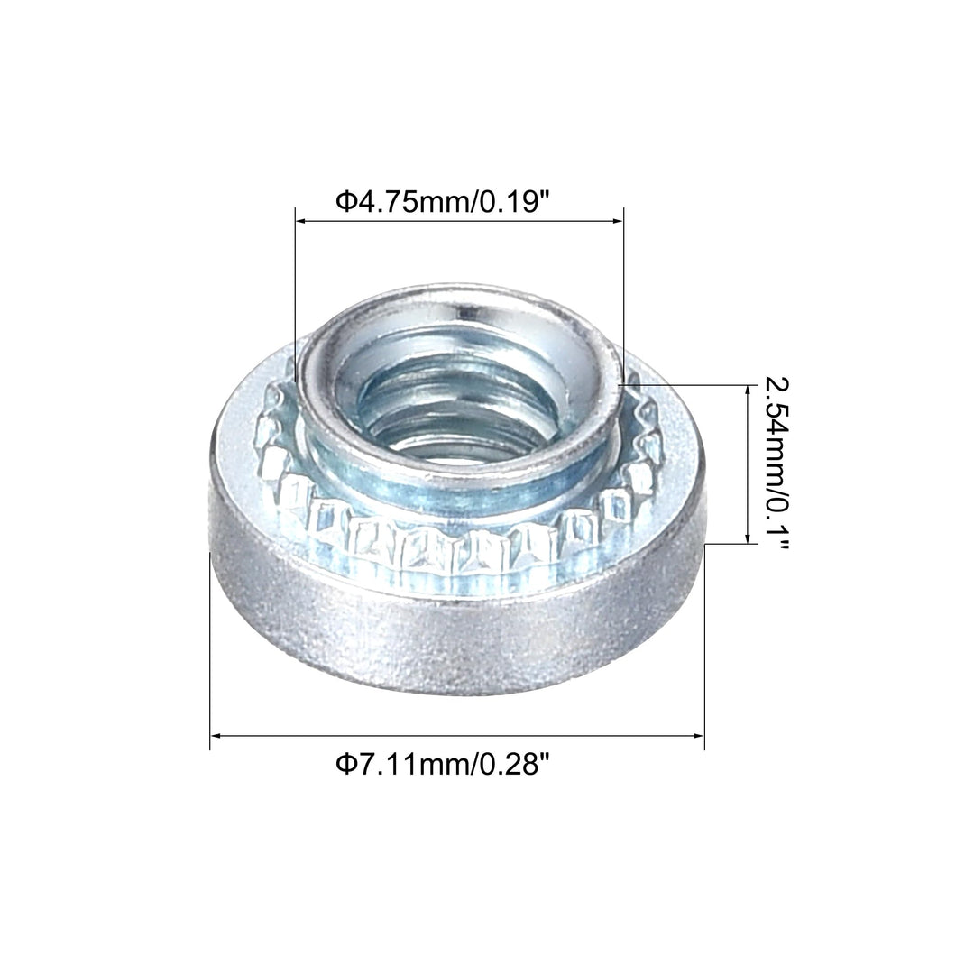 Self -Clinching Nuts,#6-32 x 0.1-Inch Carbon Steel with Zinc Plating Rivet Nut Round Head Steel Metal Sheet Mounting Hardware Fastener 50pcs
