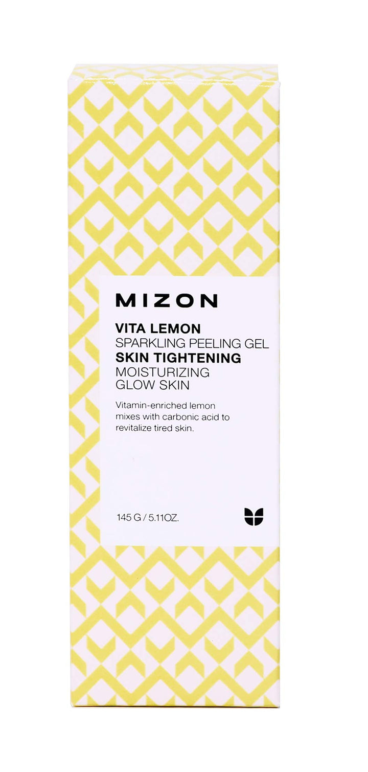 Vita Lemon Peeling Gel, Lemon Peel Oil and Sparkling Water, Skin Tightening, Moisturizing, Skin Vitality, Removes Dead Skin Cells, Exfoliating Gel (150g/ 5.3 Oz)