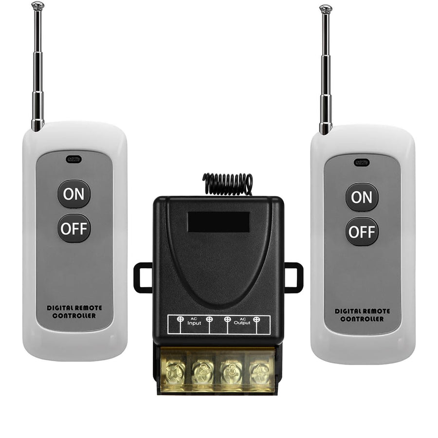 VONVOFF Wireless Lights Switch kit,AC110V/120V/10A Powerful Wireless RF ON/Off Switch with 984FT Long Range for Fan,Lights,lamp,Motor,(110V Remote Switch)