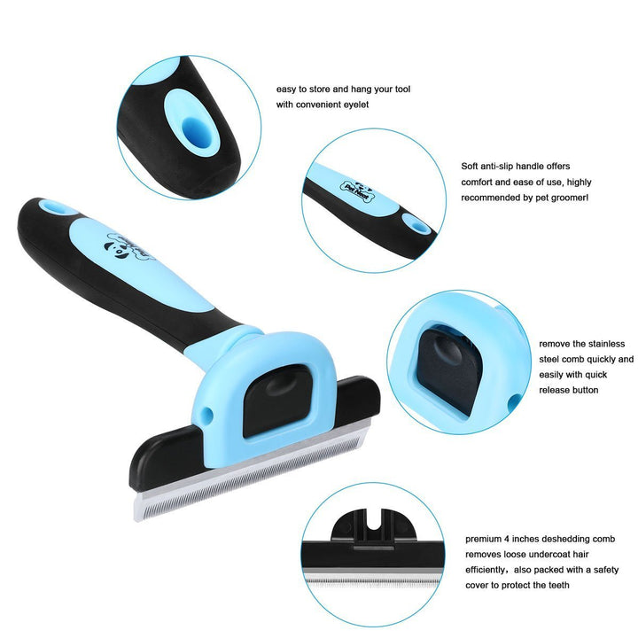 Pet Grooming Brush Effectively Reduces Shedding by Up to 95% Professional Deshedding Tool for Dogs and Cats