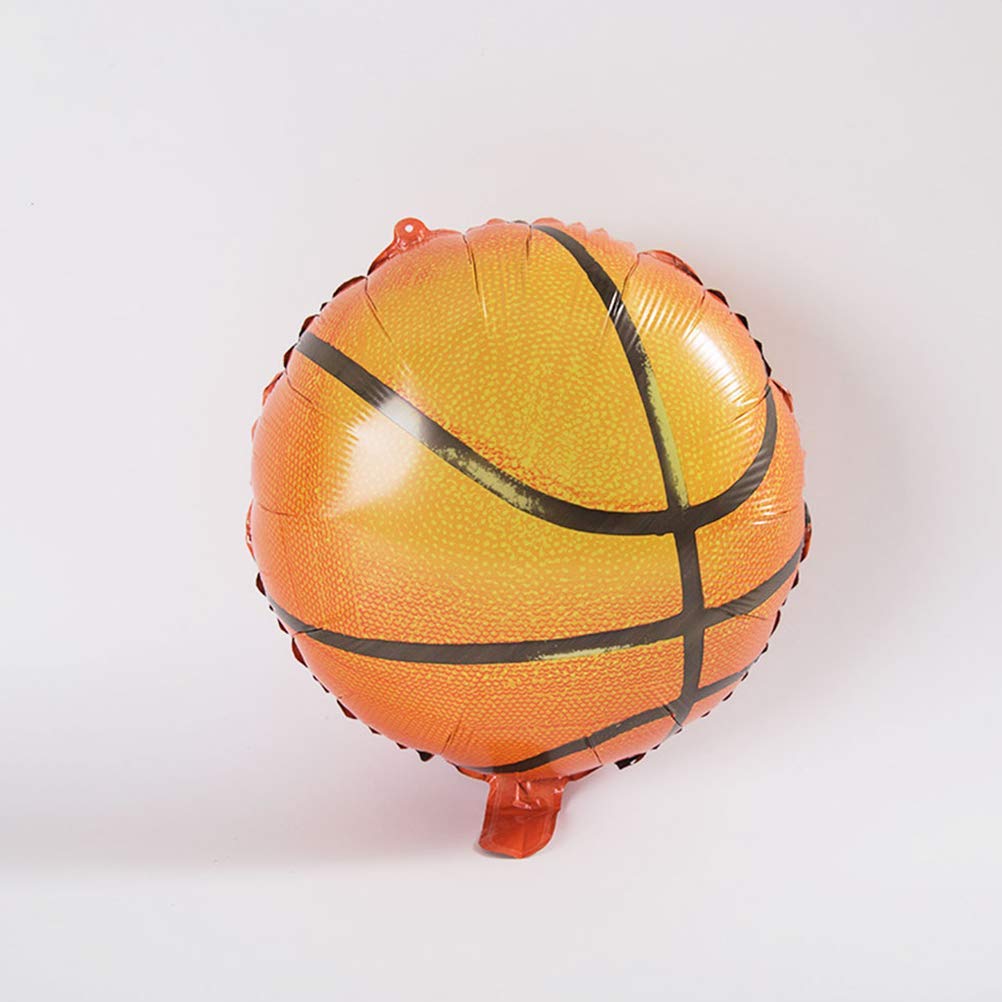 Basketball Mylar Foil Balloons,Sports Theme Party Supplies,10Pcs(18 Inch) (Basketball-1)