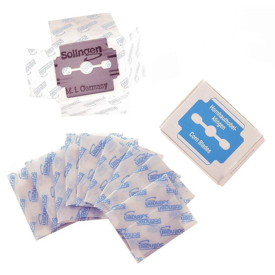 CS23 Spare Blades (10 Pack) for Corn Plane/Foot Callus Remover. Hard Skin Heel Shaver Rasp Pedicure Cutter Kit for Feet. Made in Solingen Germany