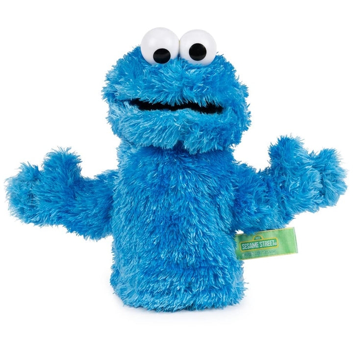 Sesame Street Official Cookie Monster Muppet Plush Hand Puppet, Premium Plush Toy for Ages 1 & Up, Blue, 11”