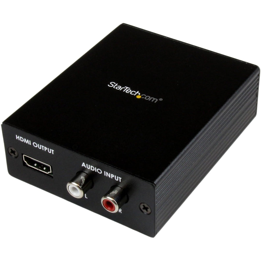 Component (YPbPr) / VGA to HDMI Converter with Audio - PC to HDMI - Resolutions up to 1080p (HDTV) and 1920 x 1200 (PC) (VGA2HD2) Black