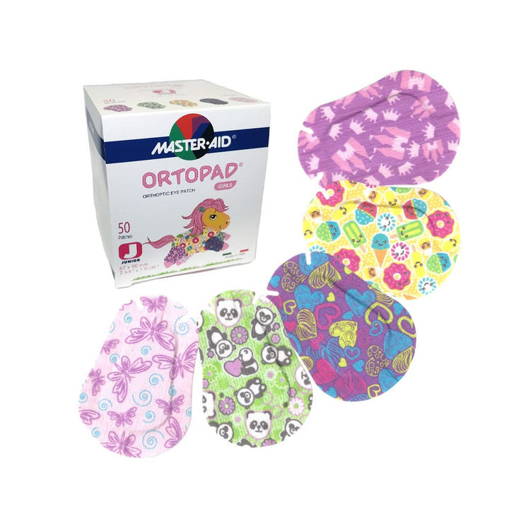 ® Bamboo Girls Eye Patches, 50/Box (Junior Size, 0-2 yrs) Ice Cream Pack