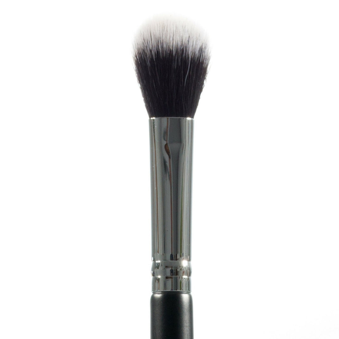 1 pc Pro Setting Powder, Black: Pro Setting Powder Makeup Brush, Small Tapered Blending for Under Eyes, Highlighter, Soft, Synthetic, Vegan, Cruelty Free