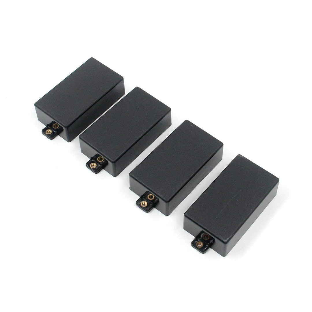 4Pcs Humbucker Guitar Pickup Cover Plastic Guitar Parts (Black)