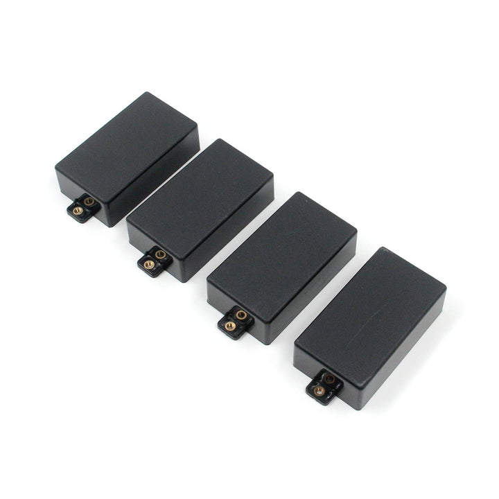 4Pcs Humbucker Guitar Pickup Cover Plastic Guitar Parts (Black)