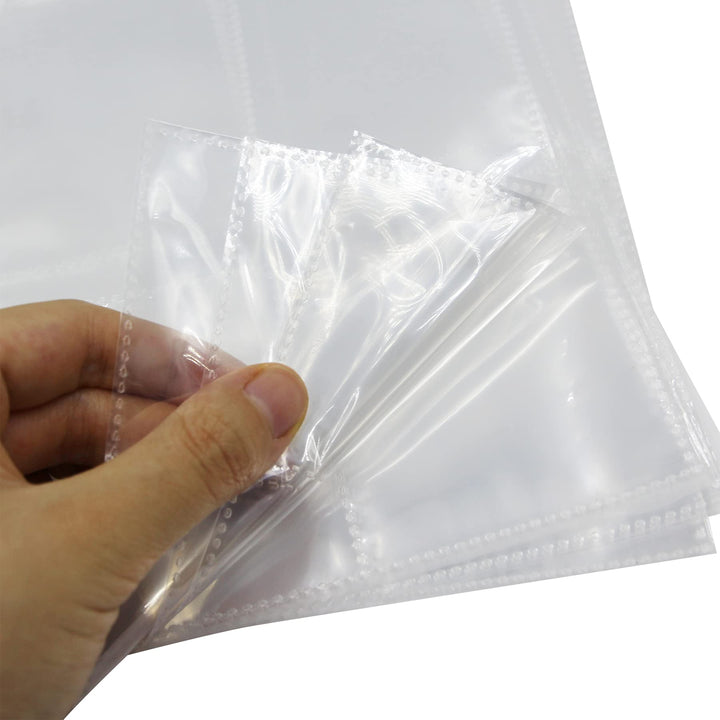 6-Ring Binder Sleeve Refills Clear Photo Pockets Photo Album Refillable Inserts,20 Pack