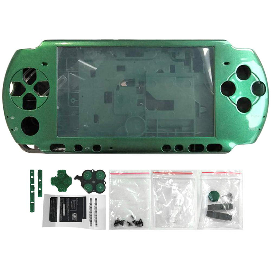 Full Housing Shell Faceplate Case Repair Replacement for Sony PSP 3000 Console Color Green