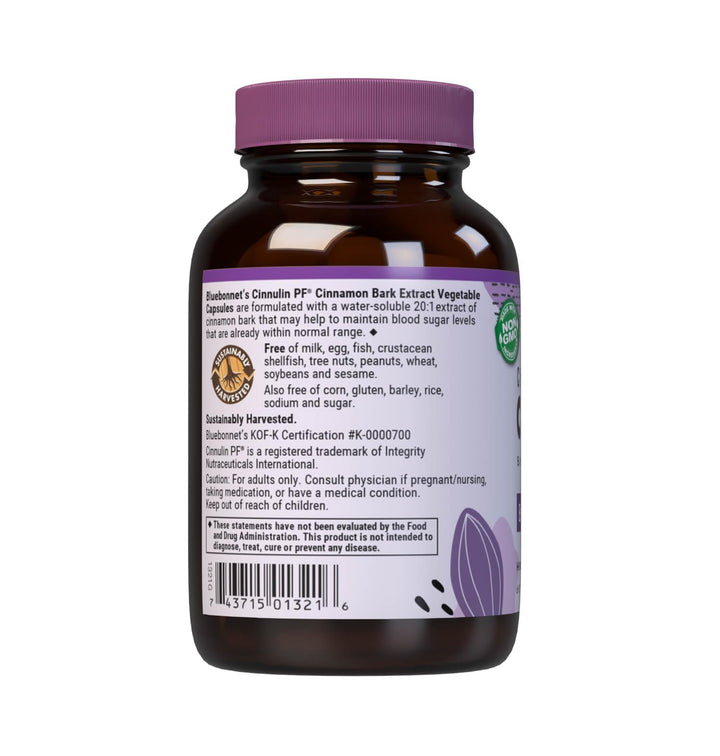 Cinnulinpf Cinnamon Bark Extract Supplement, 60 Count, White