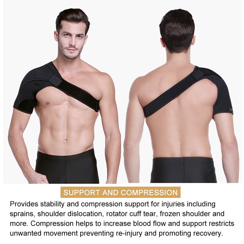 Right Shoulder Brace for Men,Torn Rotator Cuff Support Women Shoulder Stabilizer Brace for Shoulder Pain Relief