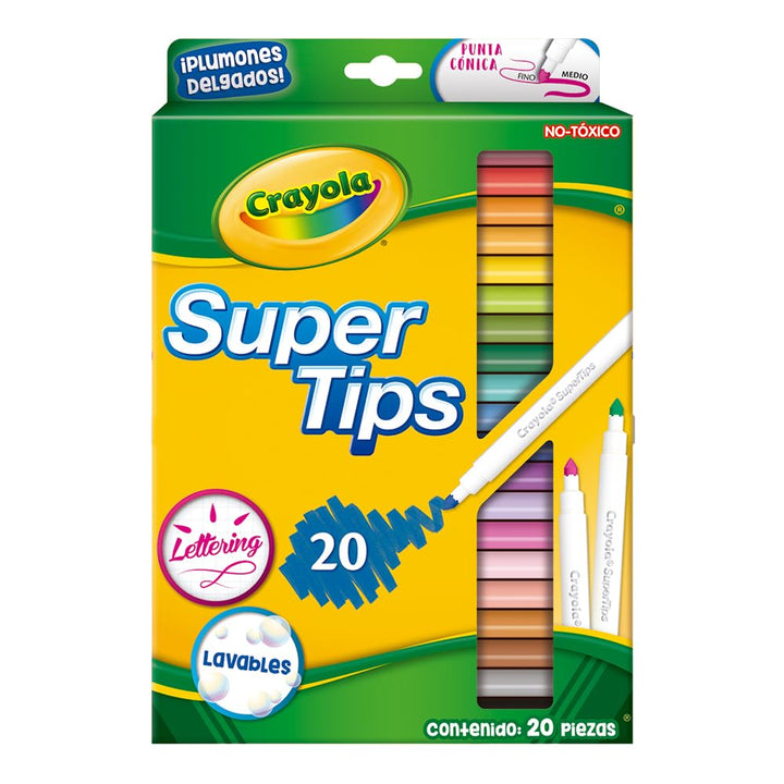 Super Tips Markers, Coloring Book Markers, 20 count