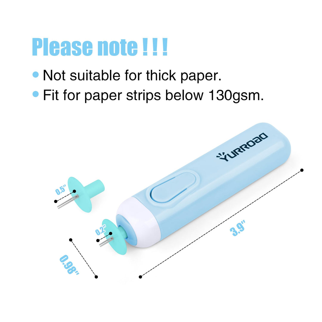 2 in 1 Quilling Slotted Tool Paper Rolling Electric Pen for General Quilling Paper Strips and Wider Paper Strips