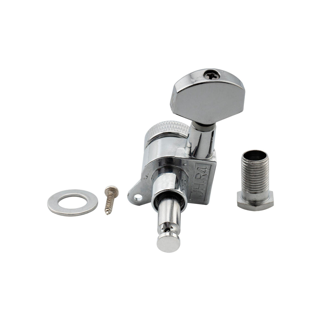 Pro 6 inline Guitar Locking Tuners String Tuning Pegs Machines Heads Set for Fender Strat Stratocaster Tele Telecaster Electric Guitar Parts,Chrome