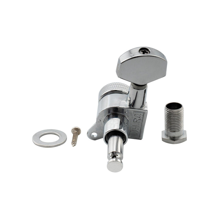 Pro 6 inline Guitar Locking Tuners String Tuning Pegs Machines Heads Set for Fender Strat Stratocaster Tele Telecaster Electric Guitar Parts,Chrome