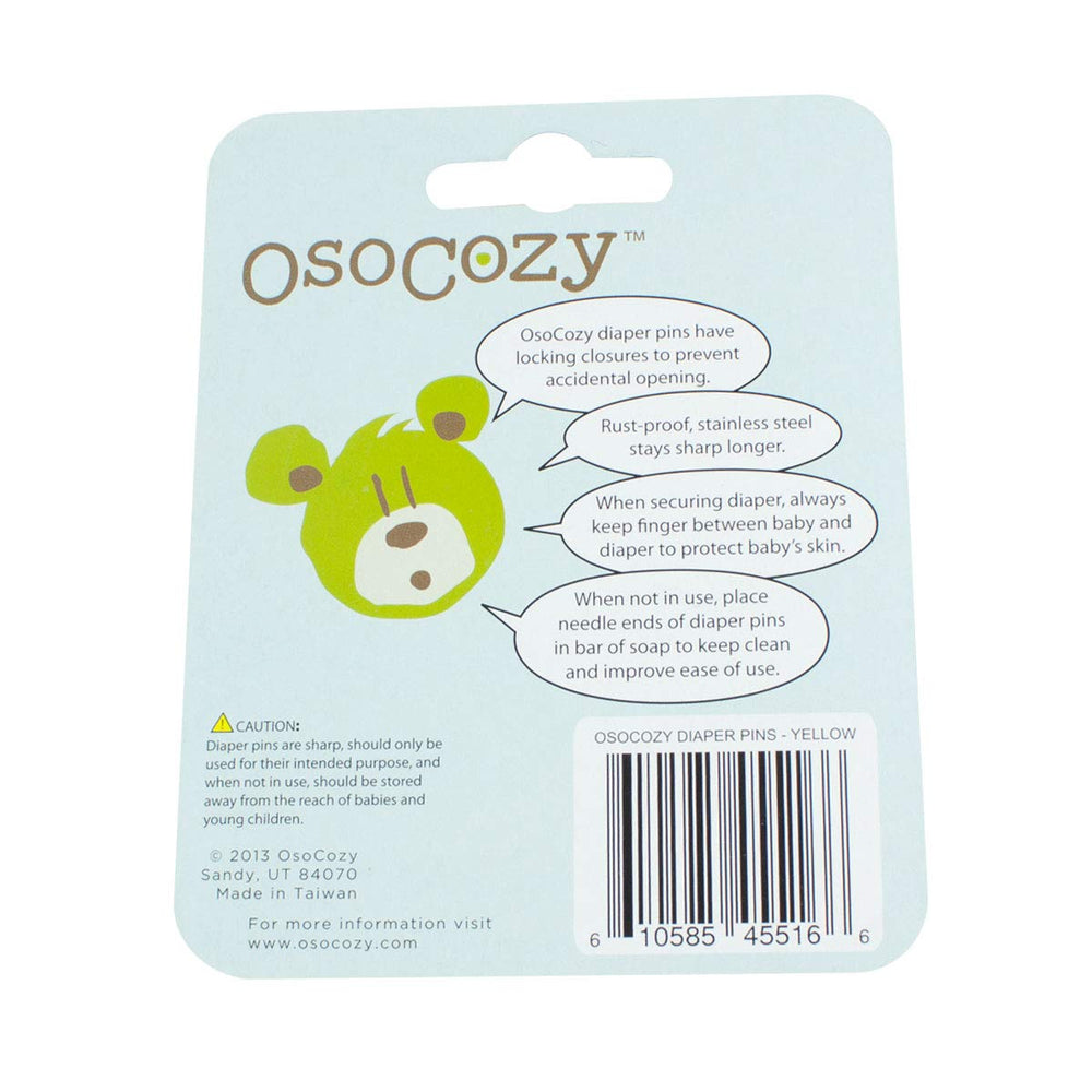 Diaper Pins - {Yellow} - Sturdy, Stainless Steel Diaper Pins with Safe Locking Closures - Use for Special Events, Crafts or Colorful Laundry Pins , 2.875 Inch x 0.25 Inch x 0.5 Inch