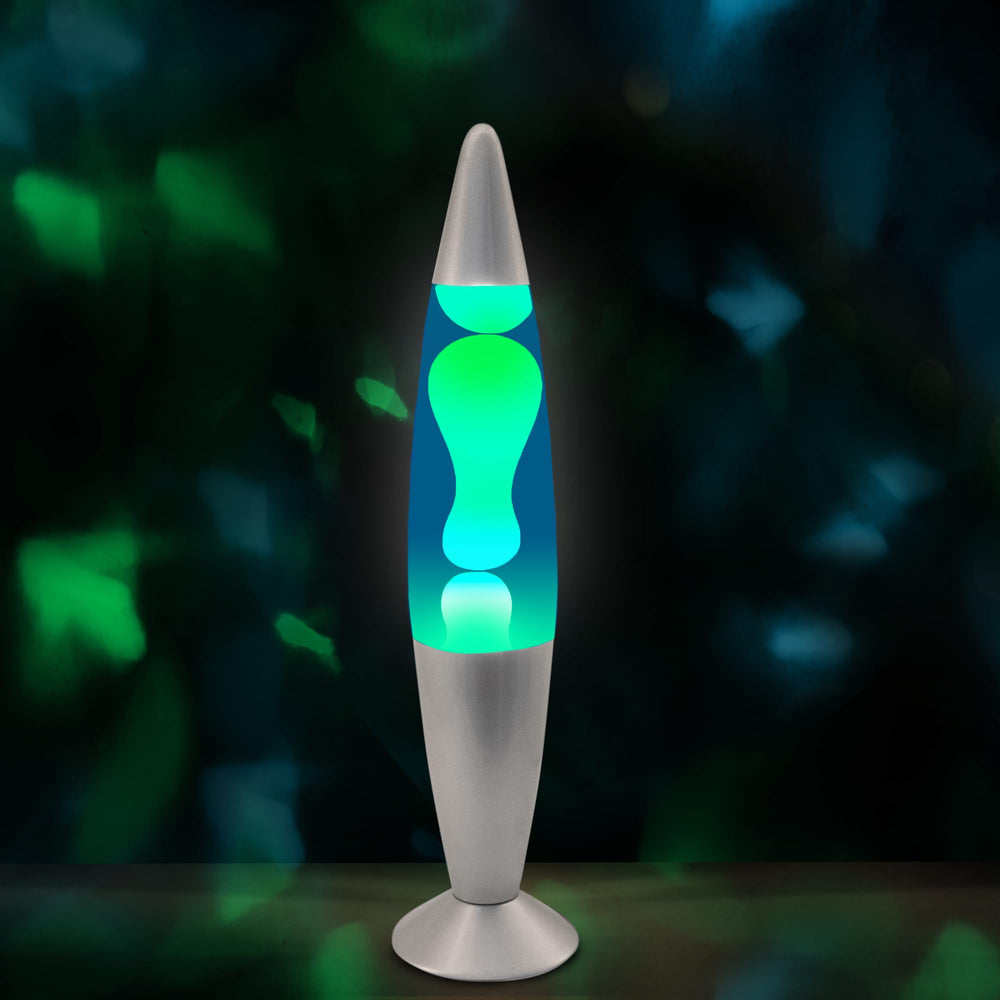 16 Beautiful Lamp- The Upgraded Motion Lamp- Blue with Yellow/Green Wax, Relaxing Liquid Lamp, Night Light Nightlight, Home Decor Living Room Office Bedroom Lamp for Adults Teens Kids, Magma