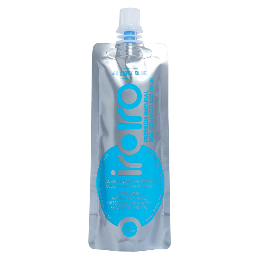 IROIRO Premium Natural Semi-Permanent Hair Color 60 Iro Light Blue (4oz)