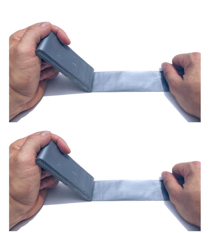 Travel Size Silver Duct Tape 2-Pack - Pocket Size Flat Thin Mini Roll - for Repairs Outdoors Emergency Crafts - 1.88 inch x 5 Yards per Pack