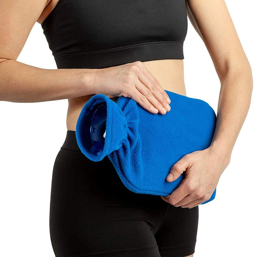 Health Brands Hot Water Bottle with Fleece Cover