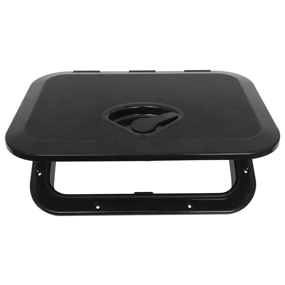 Marine Access Hatch Boat Hatch Lid Deck Access Hatch & Lid 10-5/8 X 14-3/4 - White or Black 270mmx375mm (Black)