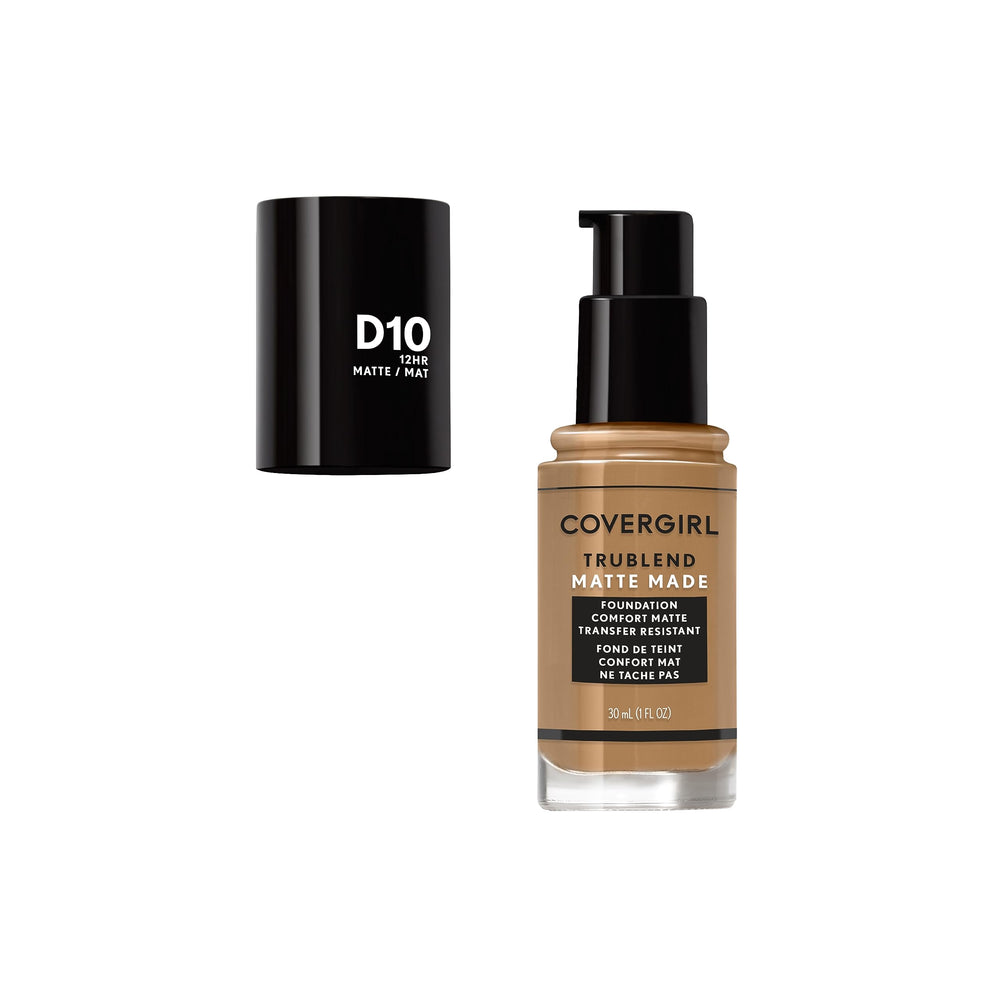 Covergirl Trublend Matte Made Liquid Foundation, D10 Golden Caramel, 1.014 Ounce