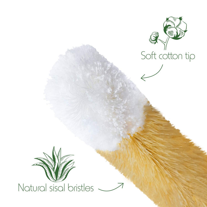 Bottle Cleaner Brush Set | 4 Cleaning Brushes | Bottle Brush Cleaner Set | Water Bottle Brush | Bottle Scrubber | Small & Long Bottle Brush for Glass - Soft Cotton Tip to Prevent Scratches