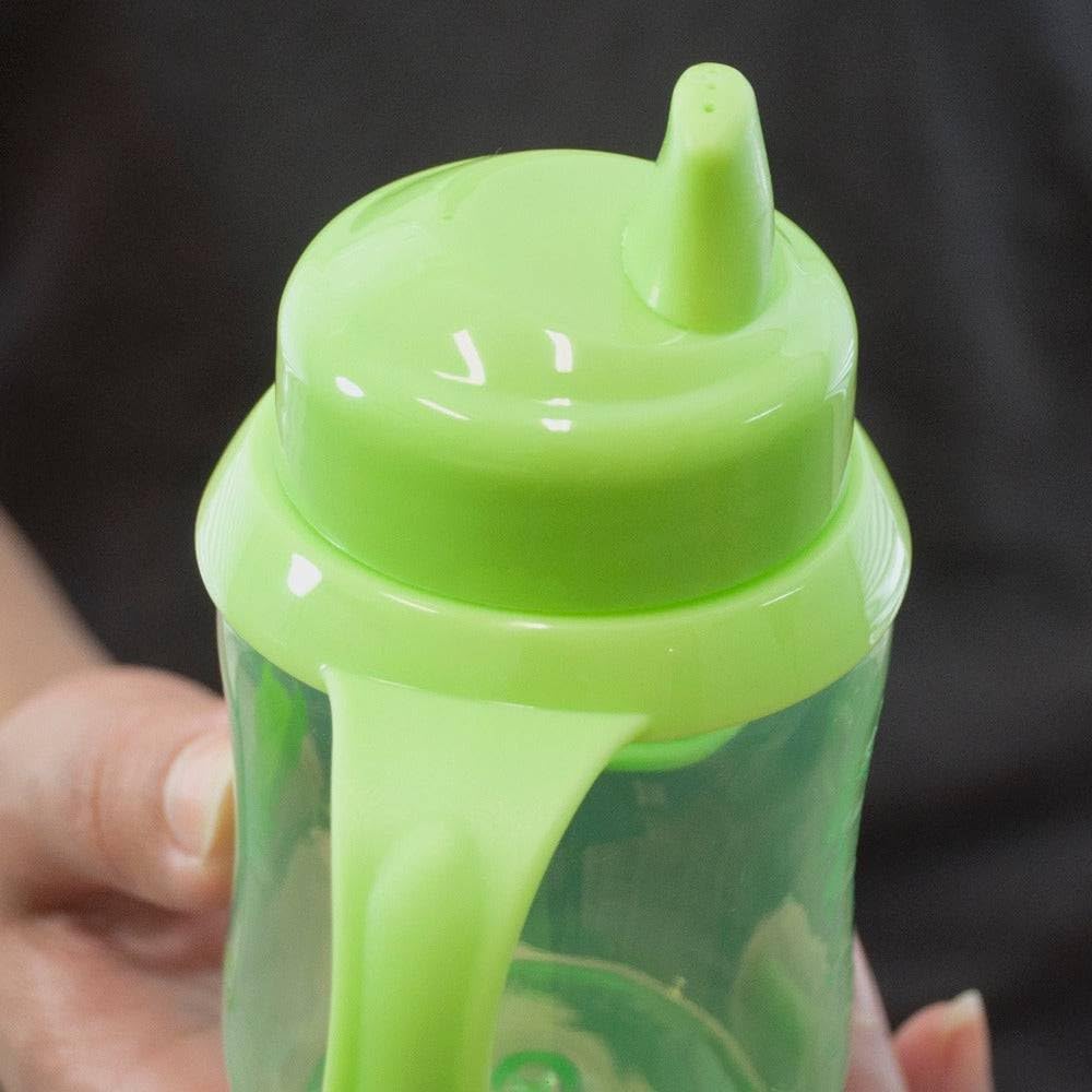 Non-spill Sippy Cup | One-way valve for easy transition from bottle | Prevents leaks & encourages sucking, Firm spout made from safer plastic, Dishwasher safe