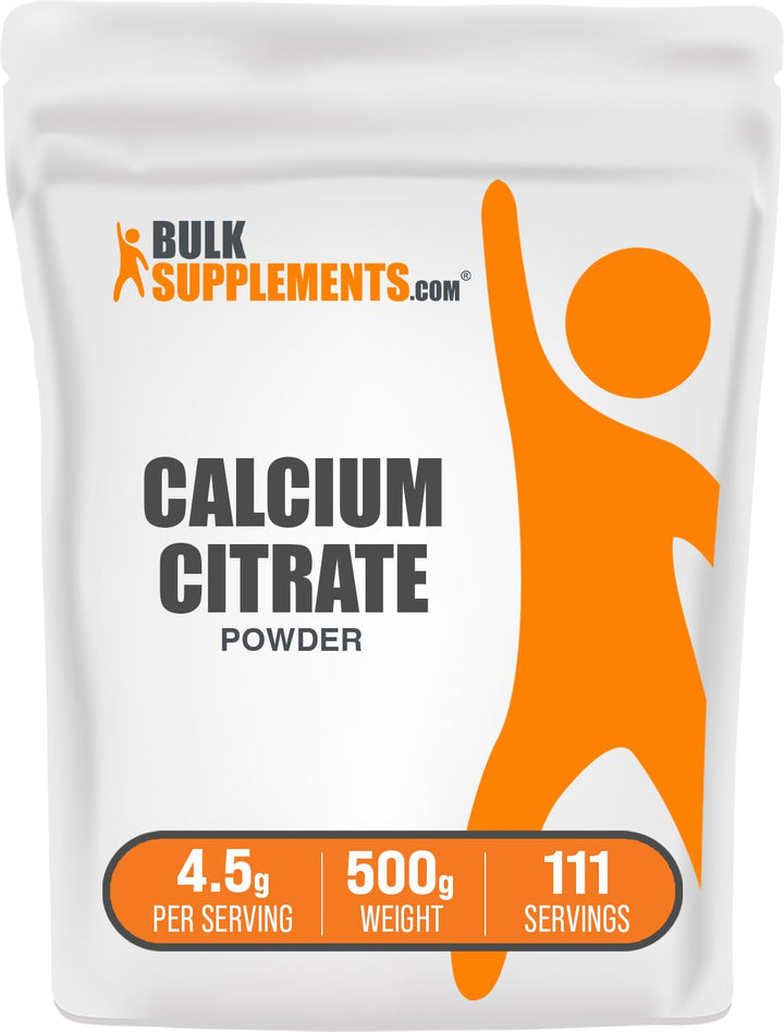 .com Calcium Citrate Powder - Calcium Supplement, High Bioavailable - Unflavored & Gluten Free, 4.5g per Serving, 500g (1.1 lbs) (Pack of 1)