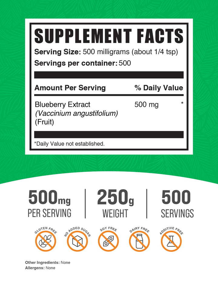 .com Blueberry Extract Powder - Blueberry Extract for Baking - Fruit Powder - Smoothie Powder - Yogurt Powder Berry Powder - Wild Blueberry Powder (250 Grams - 8.8 oz)