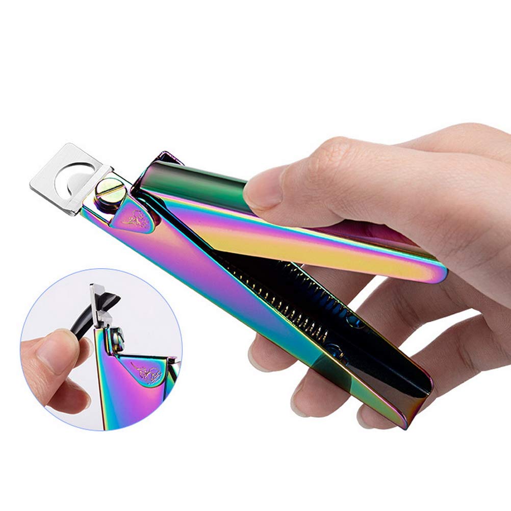 Younmi Professional Acrylic Nail Tips Clippers, Nail Tip Cutter Trimmer Nail Tools with Cuticle Pusher Scaper Peeler for Acrylic Nails Manicure Pedicure Sharp Rustproof Nail Art Tool Home DIY Use