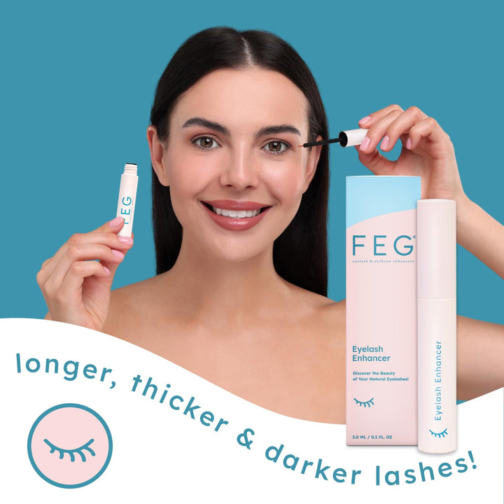 Eyelash Enhancer Rapid Eyelash Growth Serum with Natural Ingredients | Lash Serum for Growing Naturally Thick, Full, and Long Eyelashes | Stimulates Natural Eyelash Growth | 2-Pack of 3ml Tubes