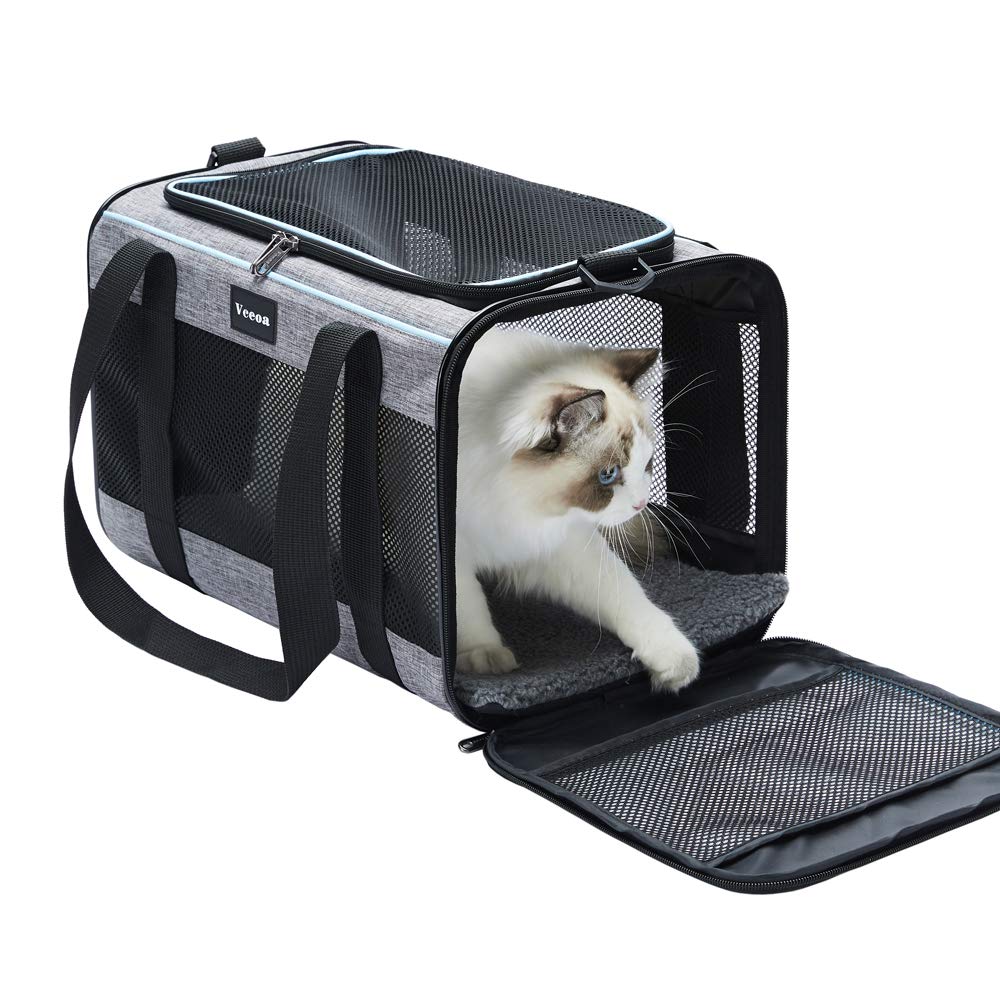 17.5x11x11 Inches Cat, Dog Carrier for Pets Up to 16 Lbs, Soft-Sided Cat Bag Animal Carriers Travel Puppy Carry As a Toy of Fabric Pet Home